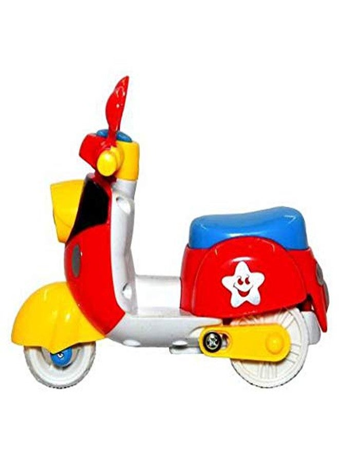 Shivsoft Unbreakable Cute Bright Color Push and Go Toy Scooter for Kids (Multicolour)(8.5 x 6 x 5.cm) - Image 1